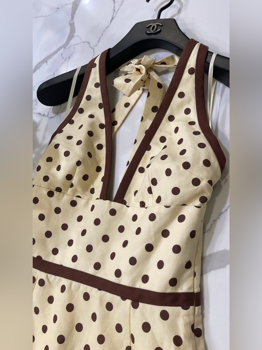 NEW Posse Bowie Plunge V Neck Polka Dot Midi Dress Size XS - Picture 4 of 16